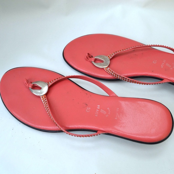 Women's Red Thong Sandals - Picture 1 of 4